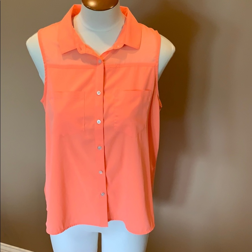 American Eagle Button-Up Blouse - Coral - Medium